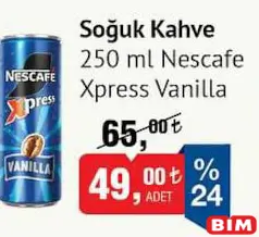 NESCAFE XPRESS VANİLLA SOĞUK KAHVE 250 ML NESCAFE XPRESS VANİLLA SOĞUK KAHVE 250 ML